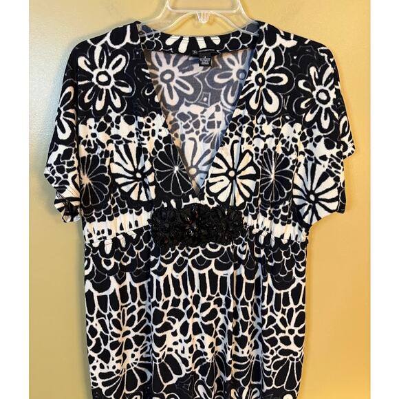 New Direction Black & White Sleeveless Maxi Dress Size‎ 12 - Picture 3 of 10